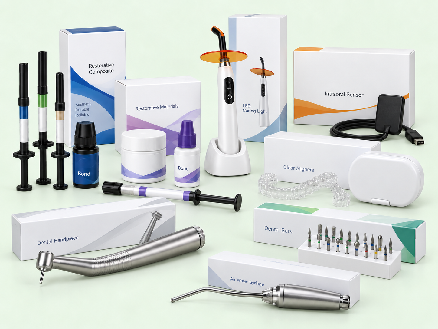 Dental consumables, instruments and orthodontic products